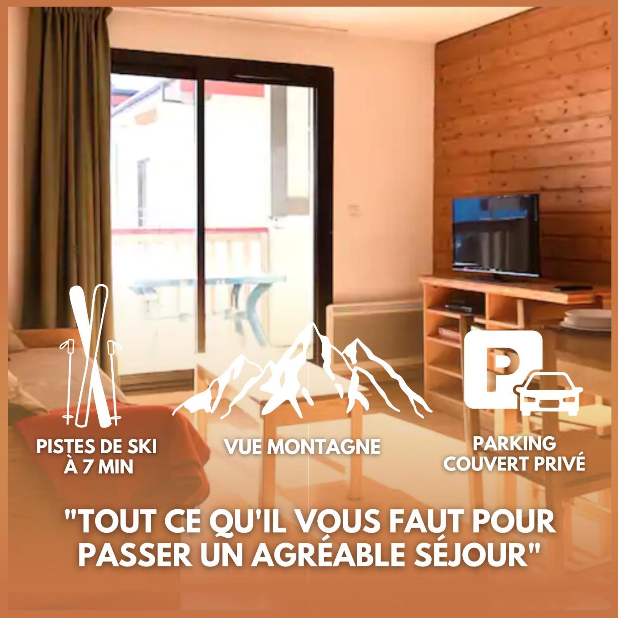 Charmant T3 Avec Vue Montagne Et Parking Privatif Font-Romeu-Odeillo-Via Exteriér fotografie